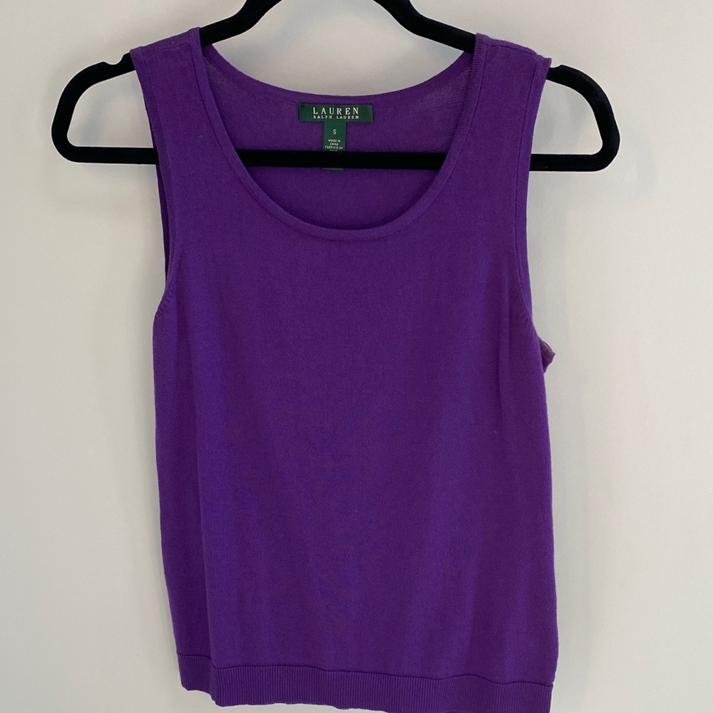 Ralph Lauren Vibrant Purple 100% Cotton Lightweight Sweater